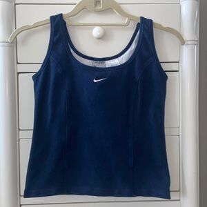 Nike Tank Top - Interior Bra Top Lining - Perfect Condition - Sz S - Navy Blue